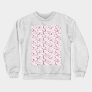 Christmas Nutcracker, Gingerbread House, Snowman, Candies and Candy Cane Pattern Crewneck Sweatshirt